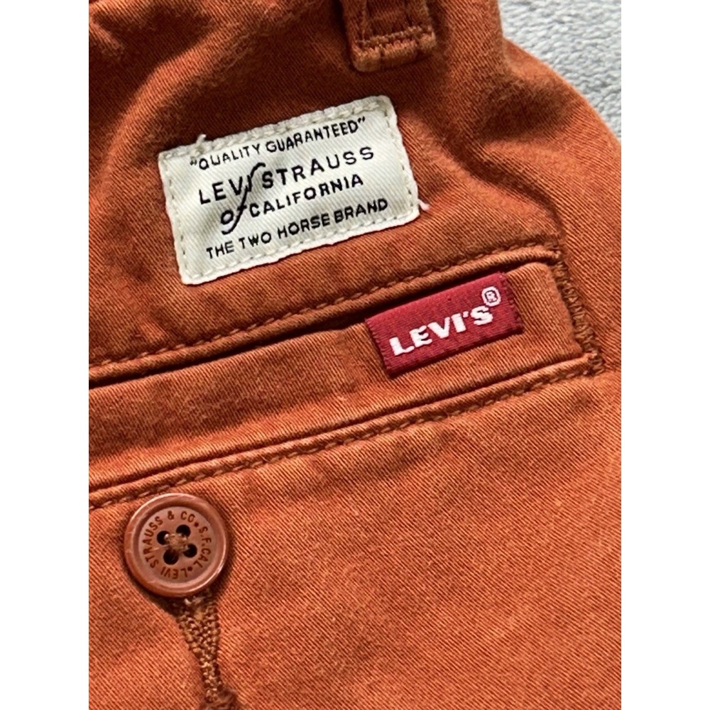 Levi's XX Chino EZ Pants Mens XS 26x31 Red Tapered Drawstring Golf Two Horse - Picture 6 of 14